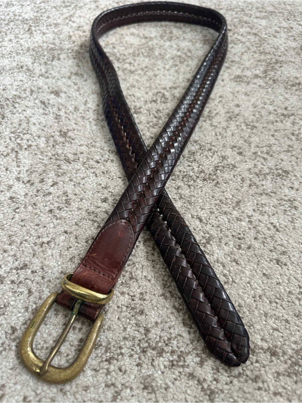 Coach Brown Braided Men’s Leather Belt 38